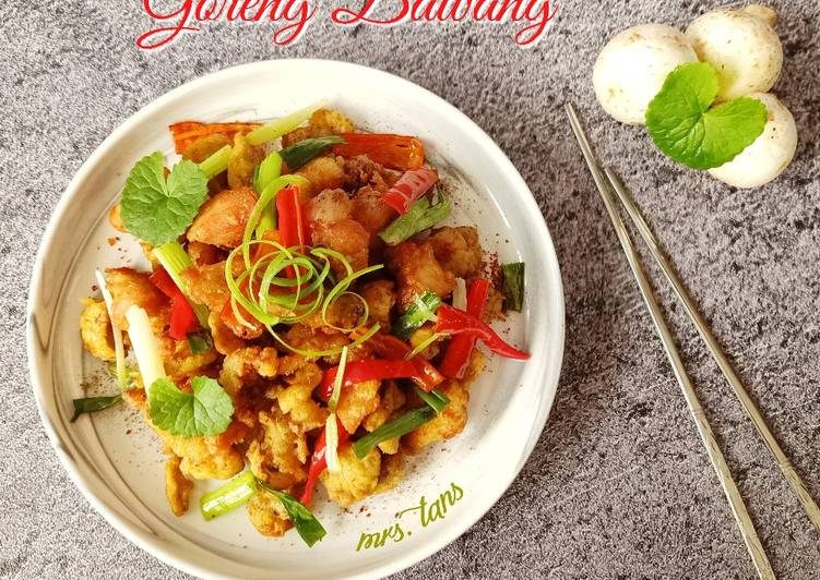 Ayam Jamur Popcorn Goreng Bawang ala Chef Desi