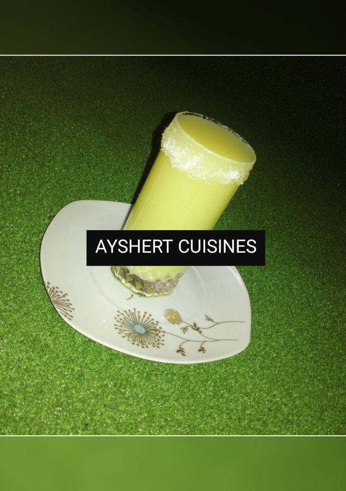 A picture of Ginger and Cucumber juice.