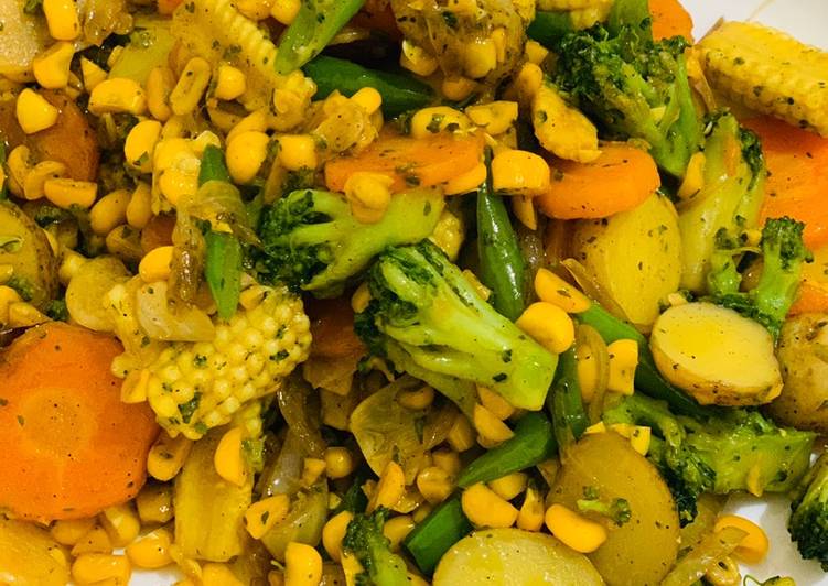 Resep Tumis brokoli kentang jagung wortel Anti Gagal