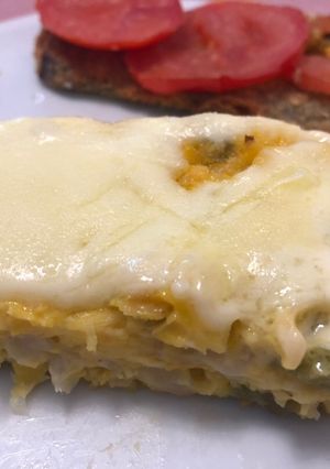 Una foto de Pastel de choclo con milanesas de berenjenas