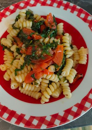 Foto di Pasta con i pomodorini e rucola.🥰