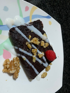 Una foto de Brownie fit al microondas