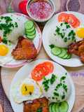 Vietnamese Broken Rice with Grilled Pork Chop and Fried Egg (Cơm Tấm Sườn Ốp La)