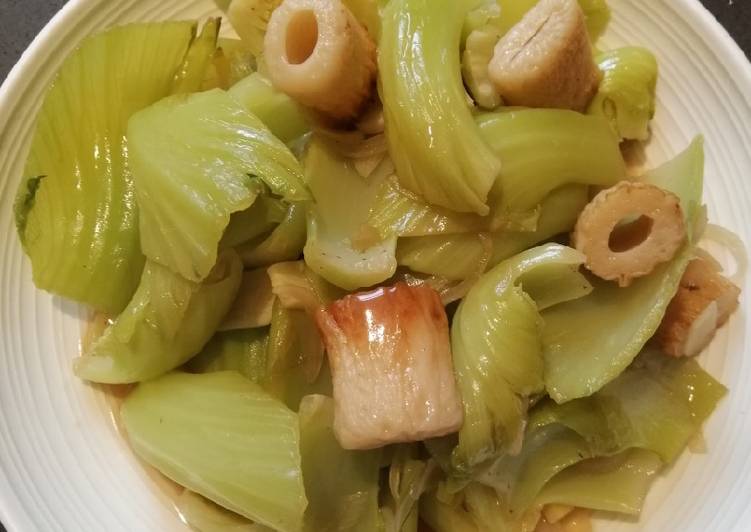 Rolled Fisball Sauteed with Green Mustard Rolled Fisball Sauteed with Green Mustard