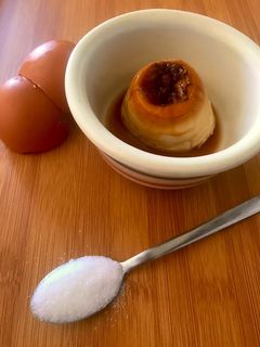 Una foto de Flan al microondas