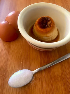 Una foto de Flan al microondas