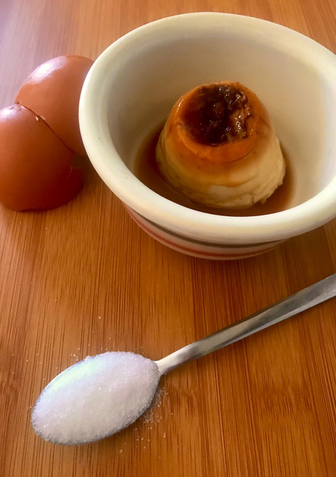 Una foto de Flan al microondas