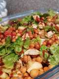 Ensalada templada de garbanzos tostados