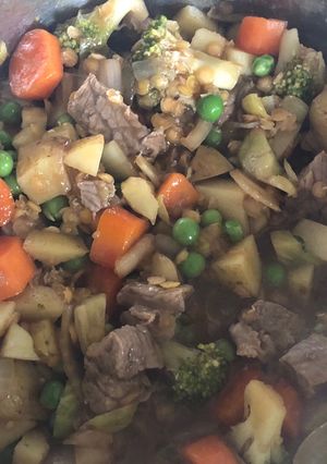 A picture of Beef and Vegetable hotpot.