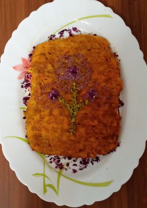 عکسی از دستور خاگینه هویج با شیره انگور