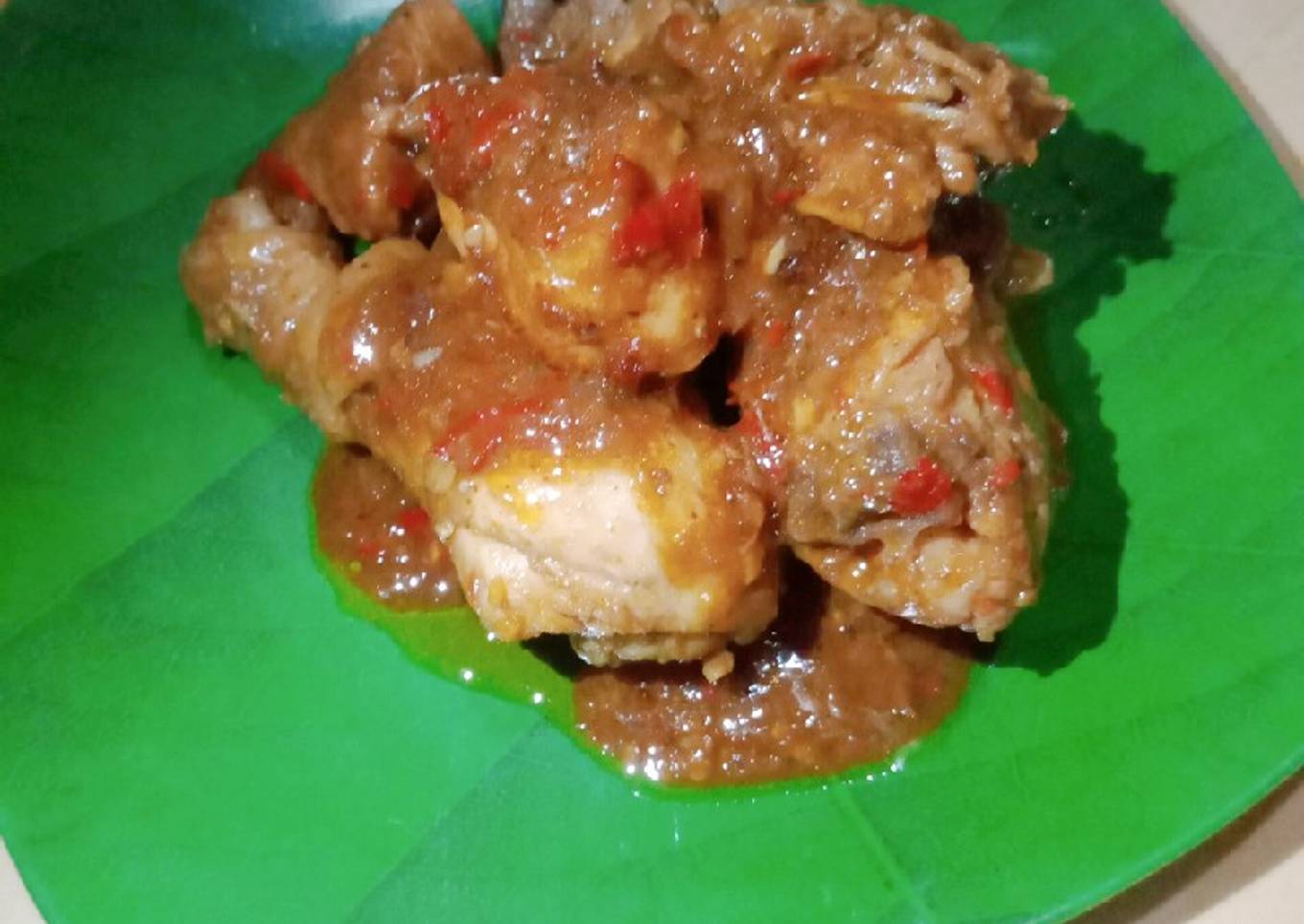 Rendang ayam bumbu instan