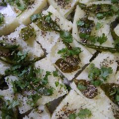 Rava dhokla A picture of Rava dhokla.