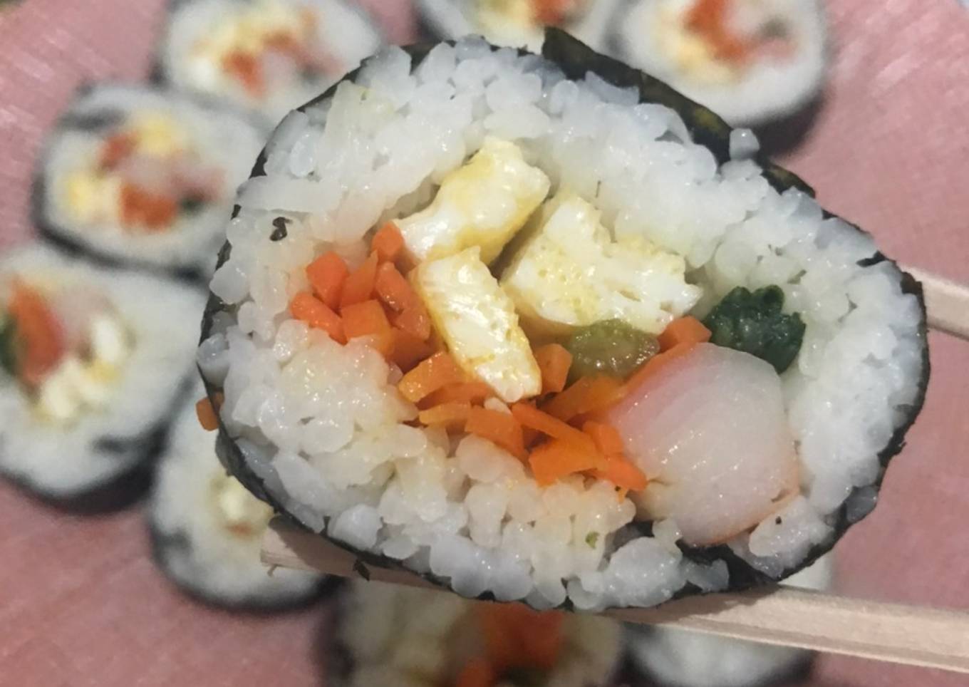 Kimbap (Manfaatin nasi sisa semalam ������)
