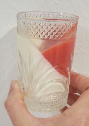 Une photo de Panacotta coulis de fraises