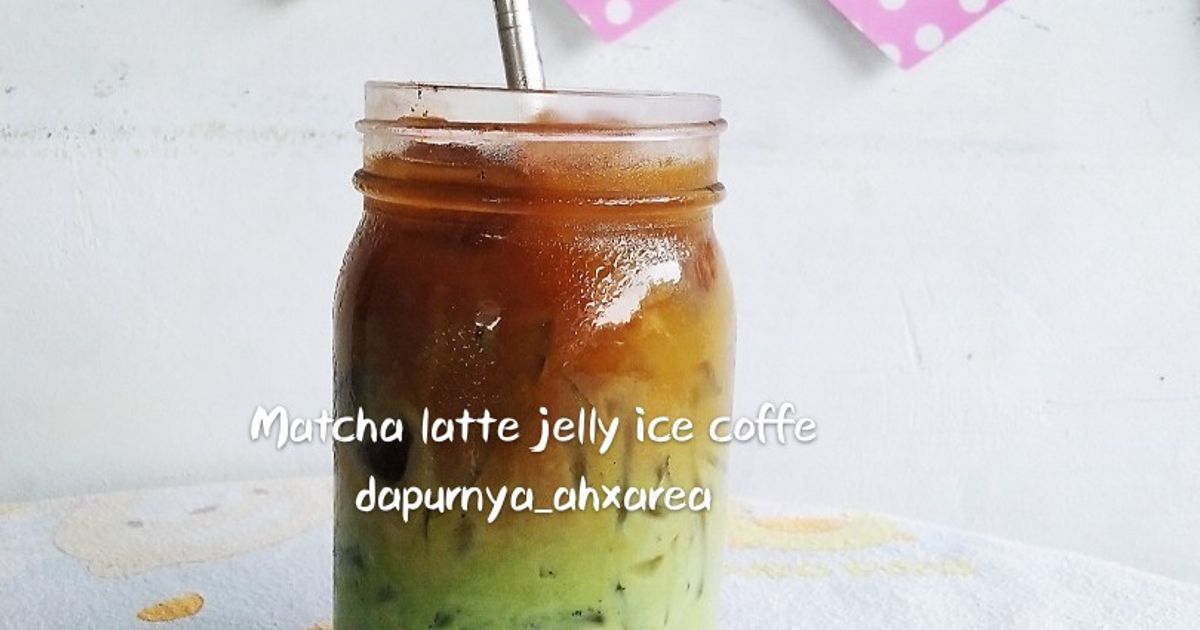 Resep Matcha Latte Jelly Ice Coffee oleh trinity alexandrea - Cookpad