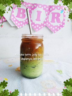 Foto resep Matcha Latte Jelly Ice Coffee