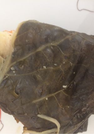 Una foto de Tamal en hoja de acelga
