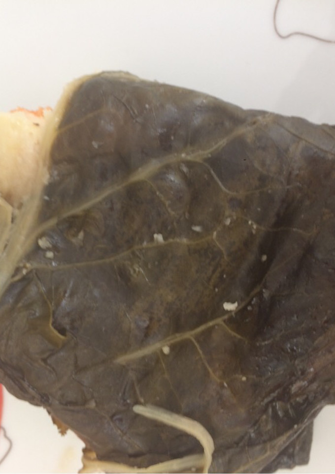 Una foto de Tamal en hoja de acelga