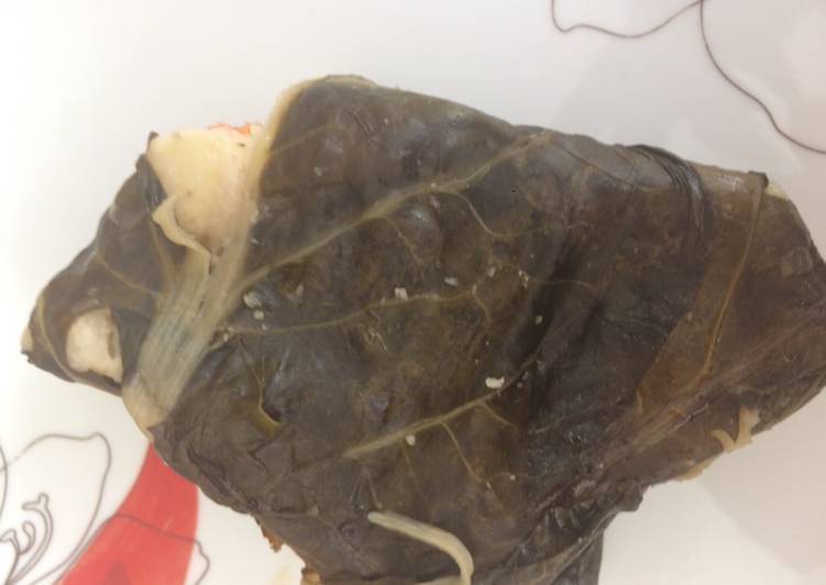 Tamal en hoja de acelga