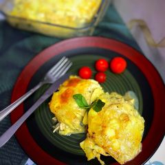 Creamy White Spinach Chicken Lasagna A picture of Creamy White Spinach Chicken Lasagna.