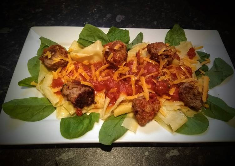 Recipe of Ultimate Home made Meatballs, Pasta &amp; tomato sauce