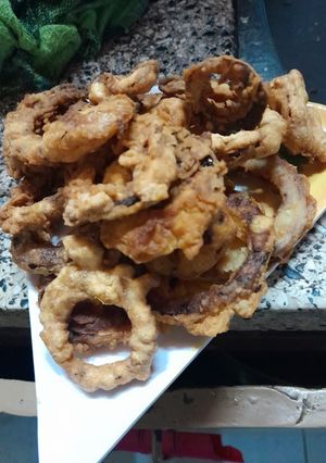 Una foto de Aros de cebolla