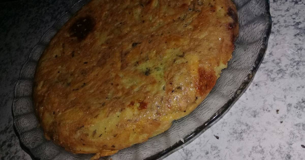 Tortilla de papas con queso cremoso Receta de Luci Silva Cookpad