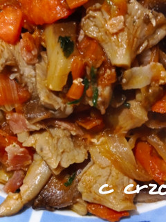 Una foto de Setas de cardo con pimiento rojo