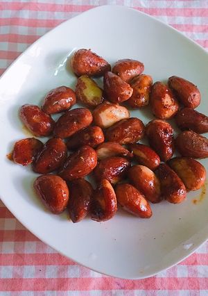 Hình của món Hạt Mít rim ngũ vị hương.