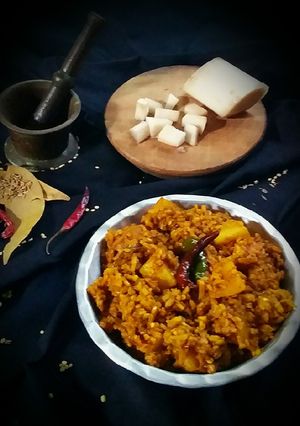 মুগডাল দিয়ে থোড়ঘন্ট (moog dal diye thor ghonto recipe in Bengali) রেসিপির প্রধান ছবি
