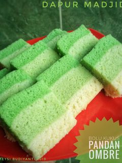 Foto resep Bolu Kukus Pandan Ombre