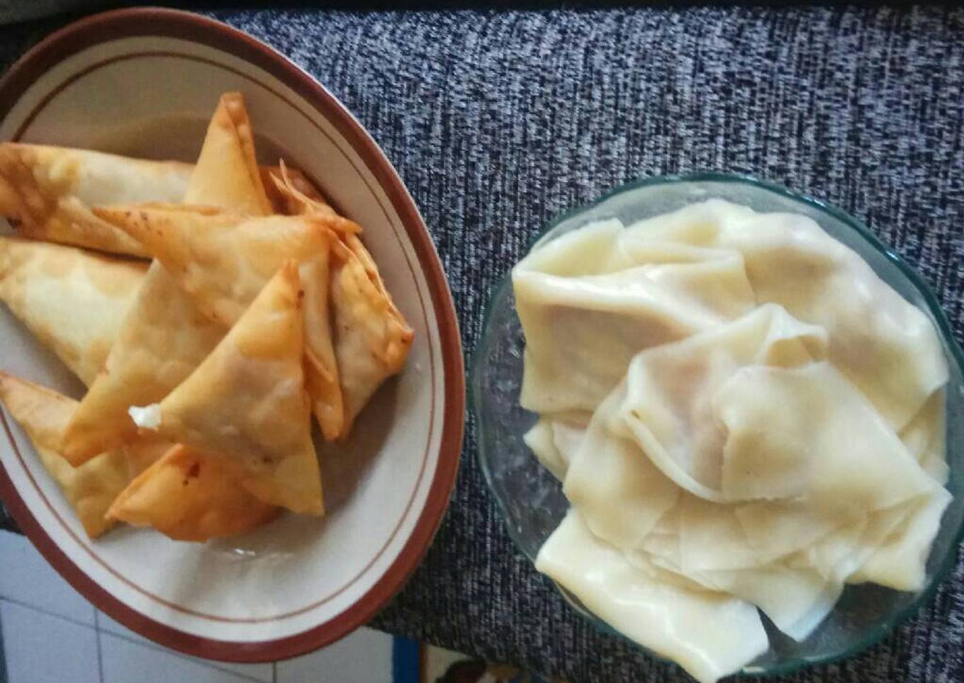 Pangsit rebus & goreng simpel