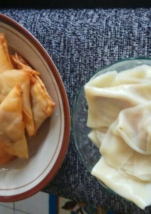 Foto resep Pangsit rebus & goreng simpel