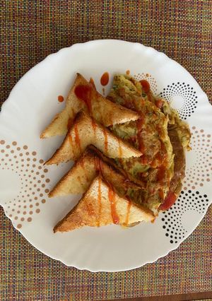 A picture of Masala Omelette.