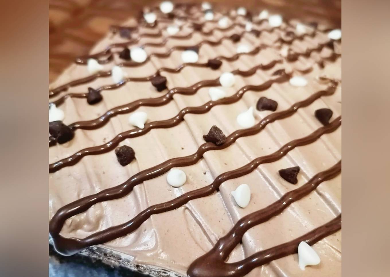 Double chocolate square cake