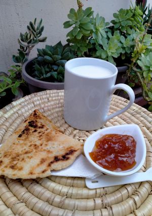 صورة لوصفة كسرة بزيت الزيتون