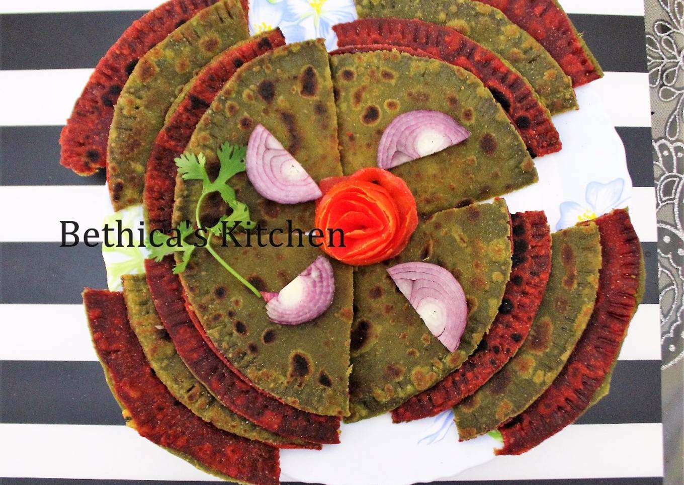 Colorful parathas