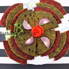 Stuffed Colourful Paratha A picture of Stuffed Colourful Paratha.