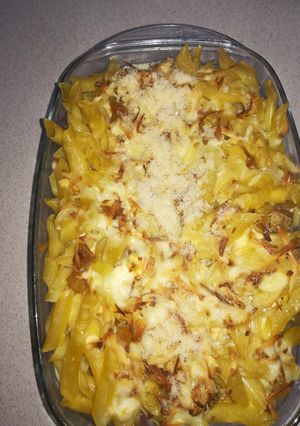 Sajtos sonkás/szalonnás penne🧀🥩 recept fotója