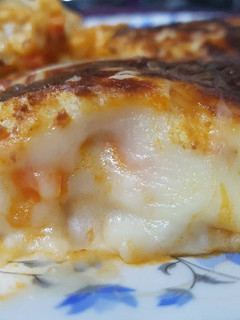 Una foto de Canelones de rape y gambas!!😋🦐🐟🍴
