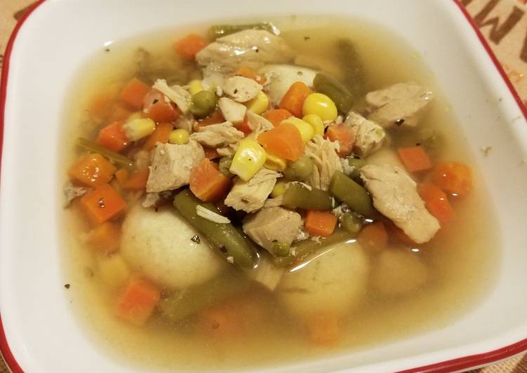 Steps to Prepare Perfect Simple Slow Cooker Chicken and Vegetable Soup