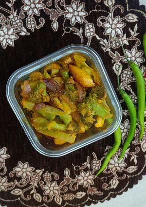 A picture of Broccoli sabji 🥦.