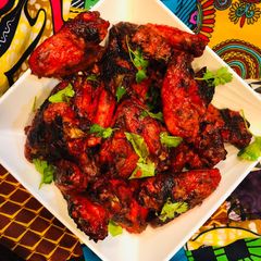A picture of Tandoori chicken wings.