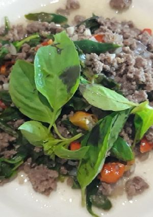 Foto resep Thai Minced Beef (Tumis daging giling ala thai)