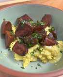 Porotos en crema con zanahorias caramelizadas