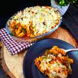 Baked Cheesy Pasta with Tomato, Basil and Veggies