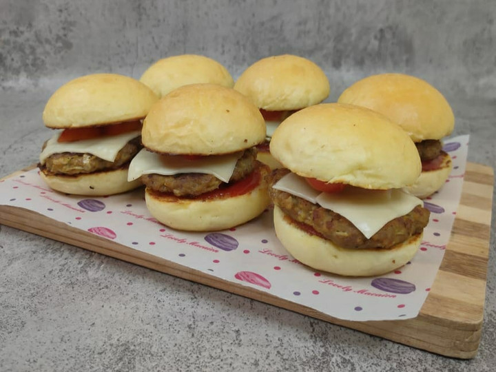 Resep Mini Burger / Burger Bun / Beef Patty Anti Gagal