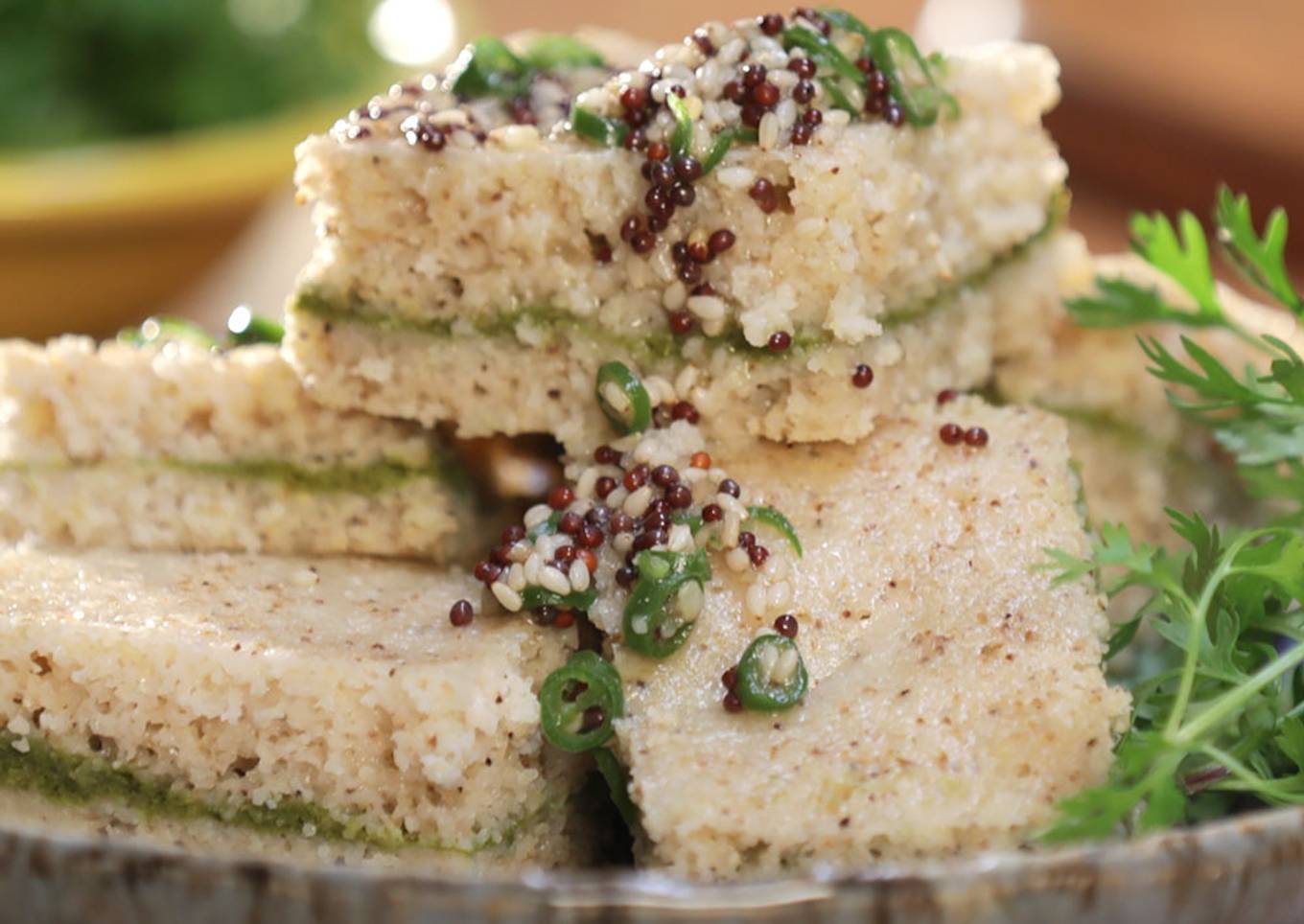 Oats Sandwich Dhokla