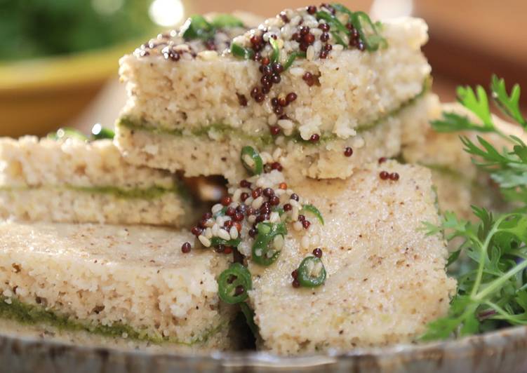 Recipe of Tasty Oats Sandwich Dhokla