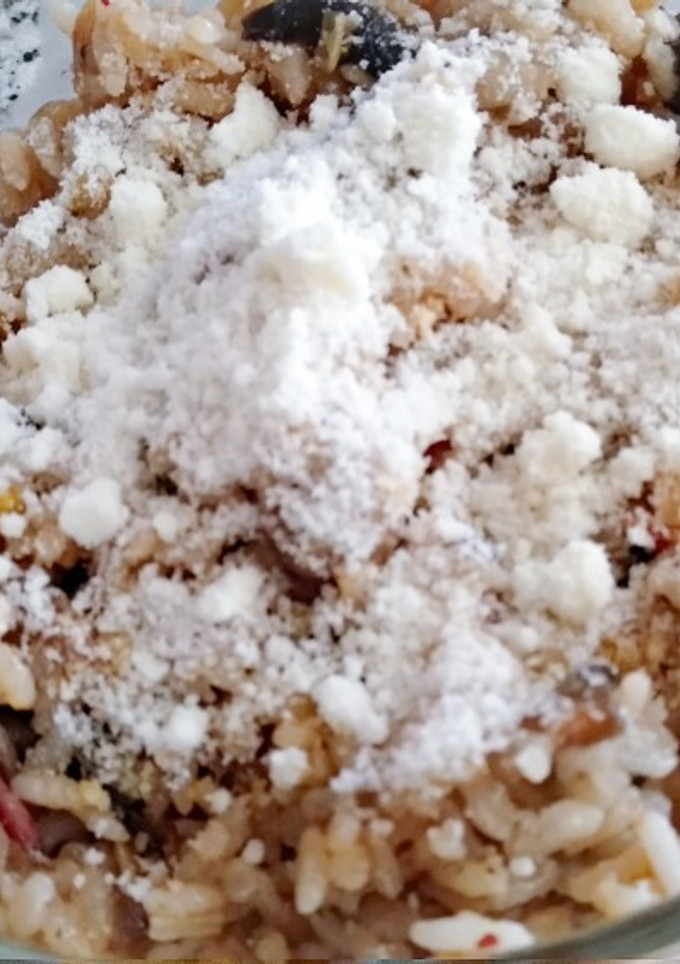 Una foto de Arroz con champiñones
